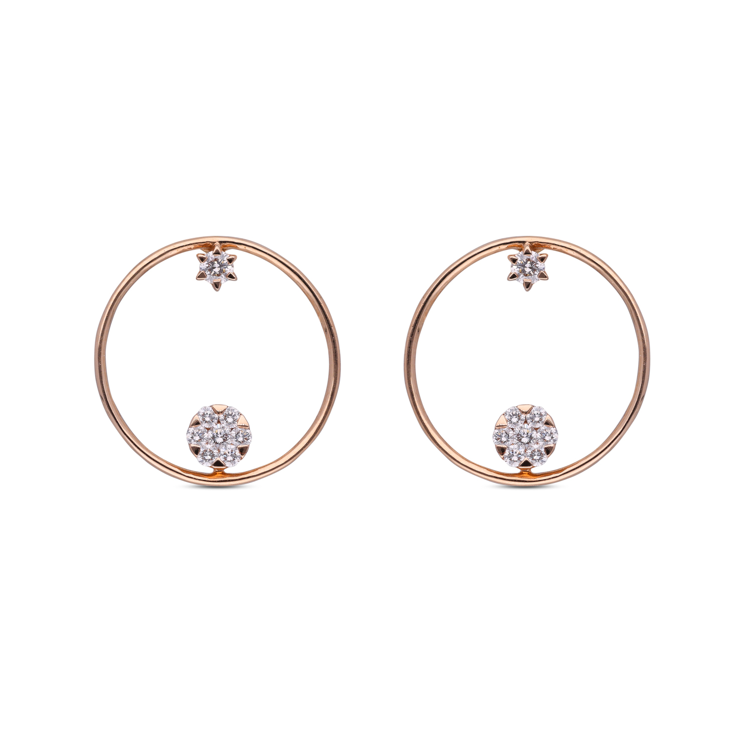 Celestial Orbit Diamond Hoop Earrings