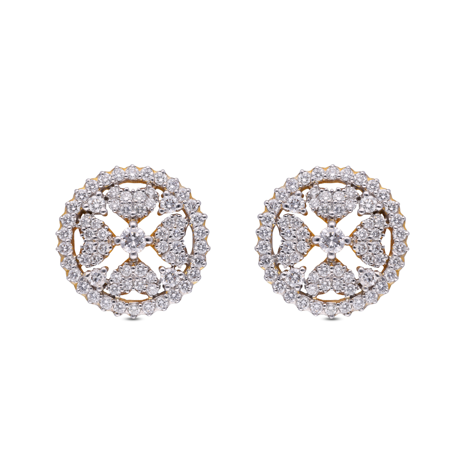 18kt Gold Diamond Earstuds