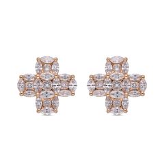 Princess and Marquise Diamond Earstuds