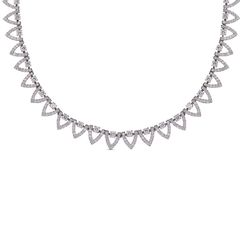 Sparkling Platinum Diamond Necklace