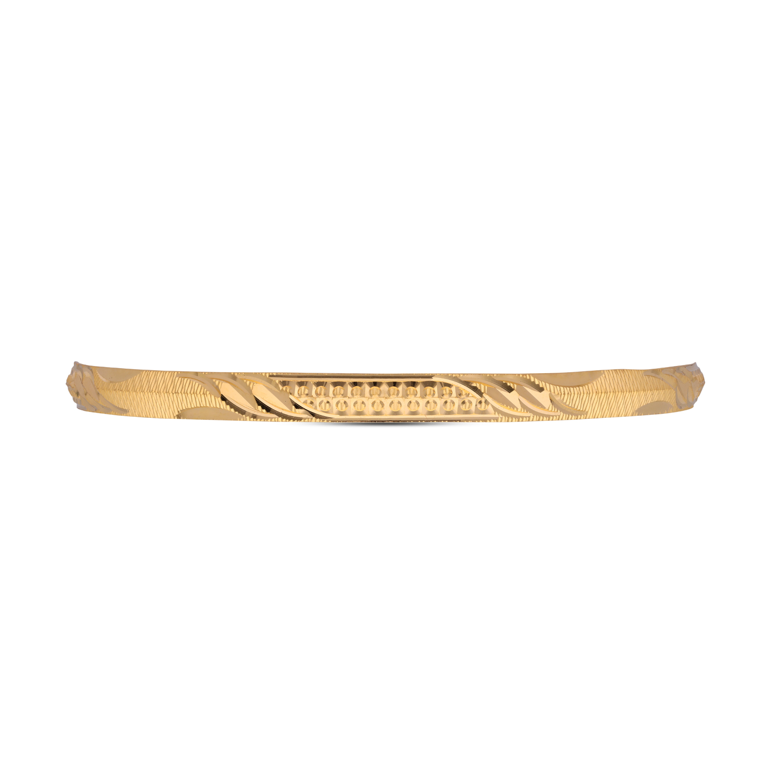 Opulent Gold Machine-Cut Pair Bangle