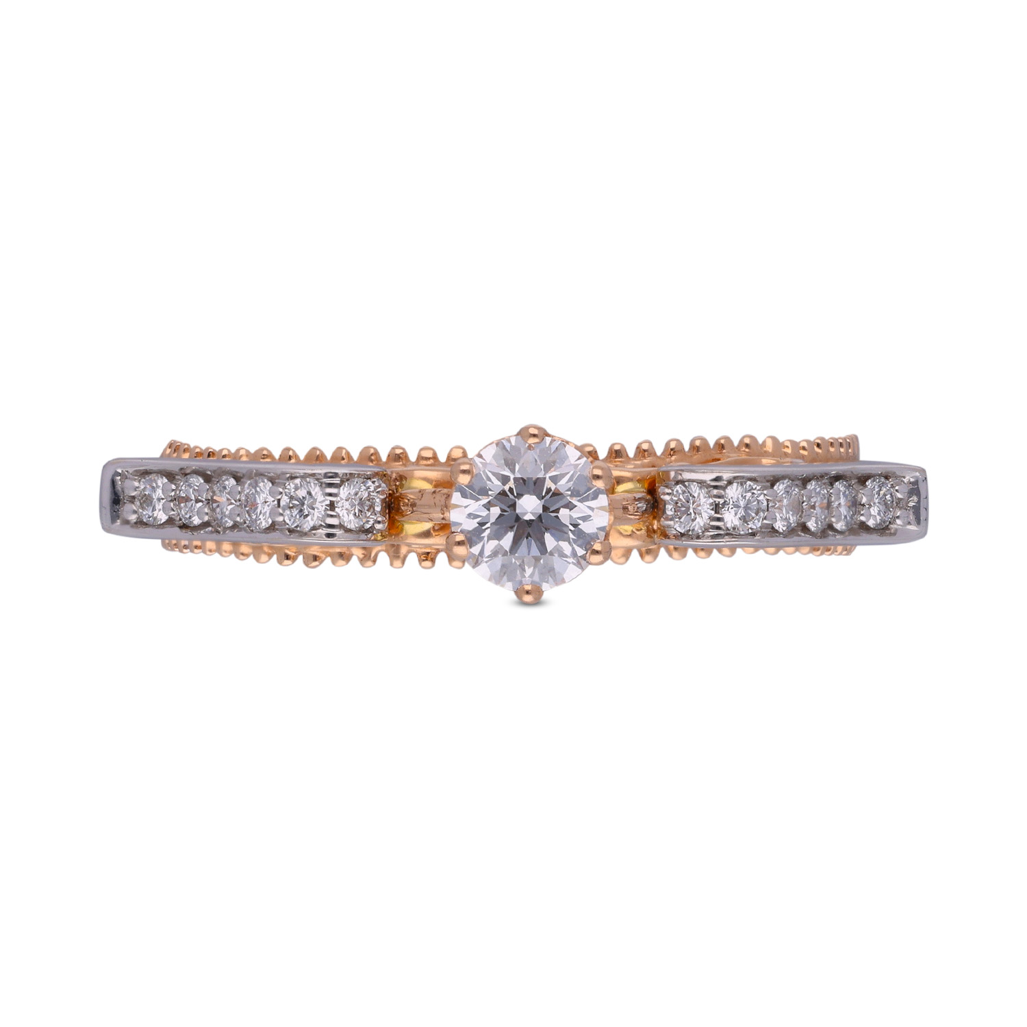 Radiant Splendor: Fancy Solitaire 0.24ct Diamond Ring