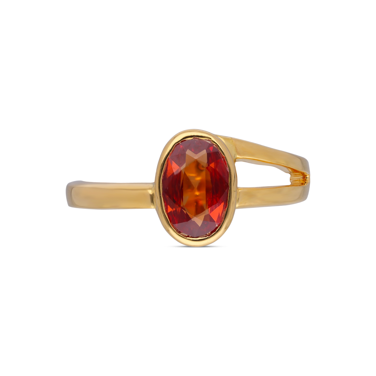 Vibrant Sophistication: Orange Sapphire Gold Ring
