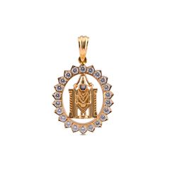 Regal Crest Diamond-Outlined Pendant