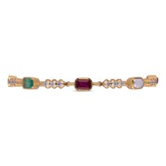 Navaratna Harmony Bangle in Gold