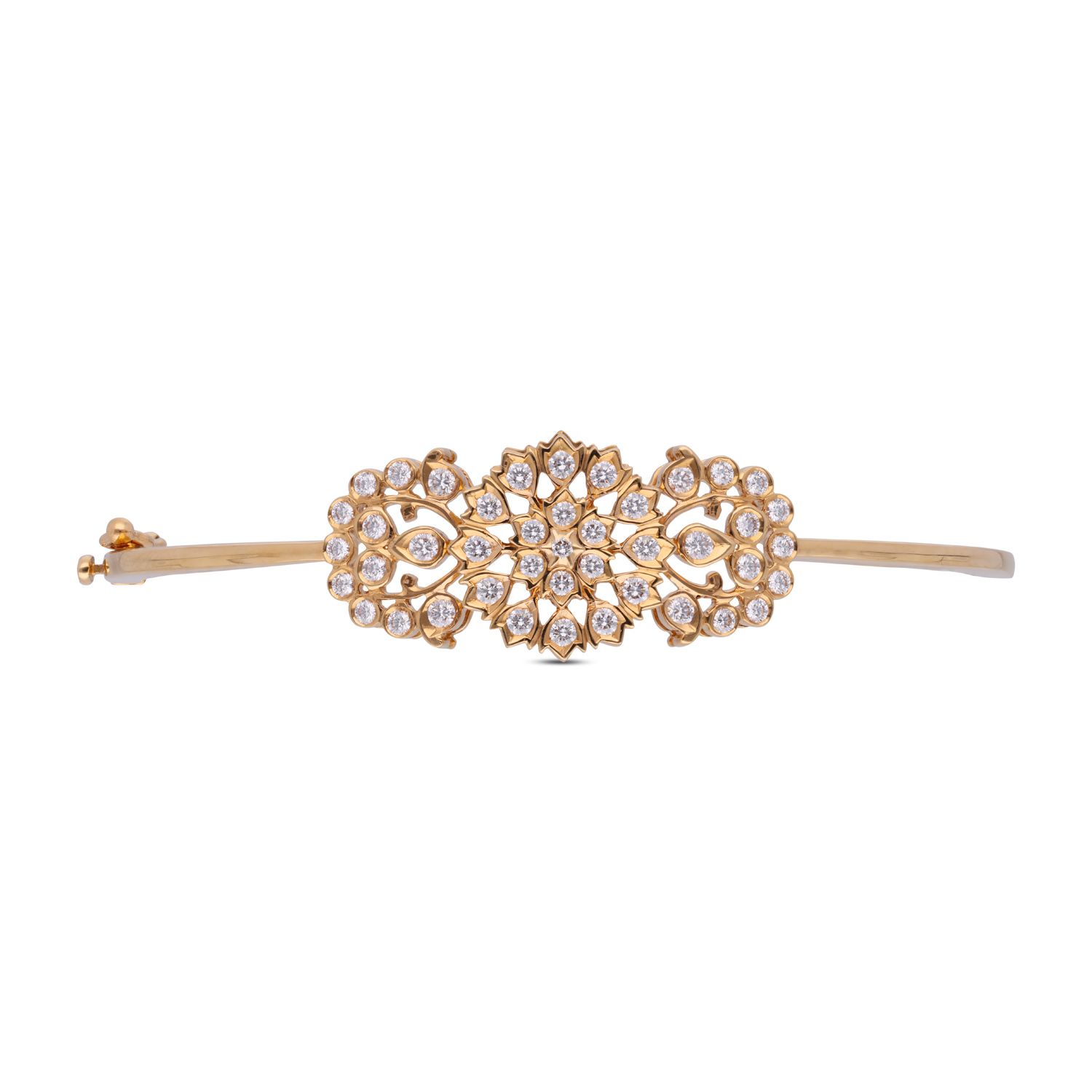 Traditional Close Setting Diamond Bracelet in Stiff Pattern: Timeless Grace