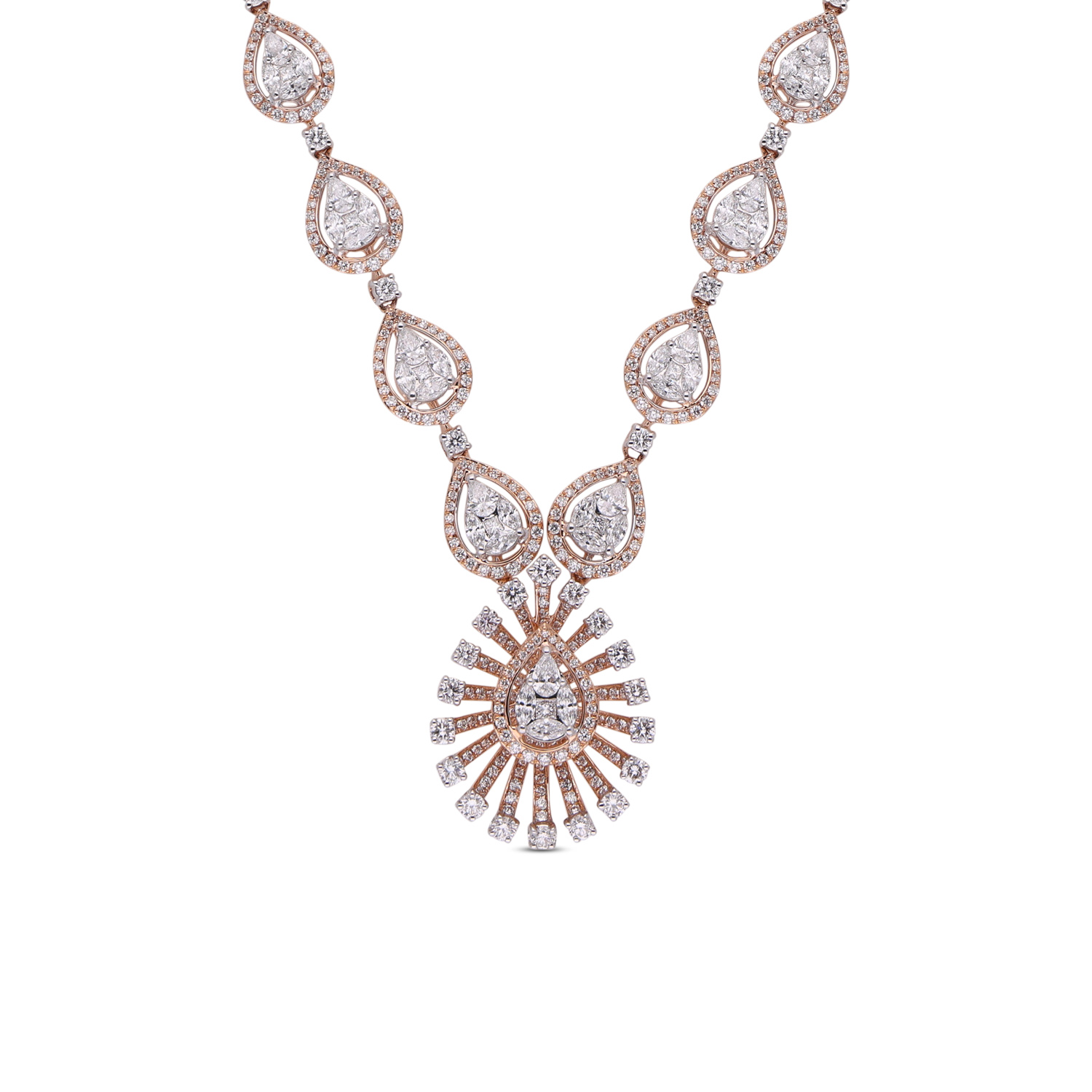 Enchanted Rose: Rose Gold Fancy Diamond Necklace