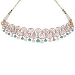 Regal Uncut Diamond and Emerald Necklace