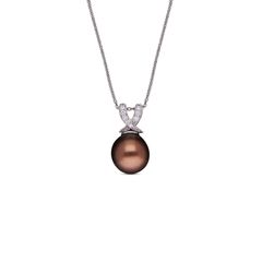 Elegant South Sea Pearl and Diamond Pendant Necklace