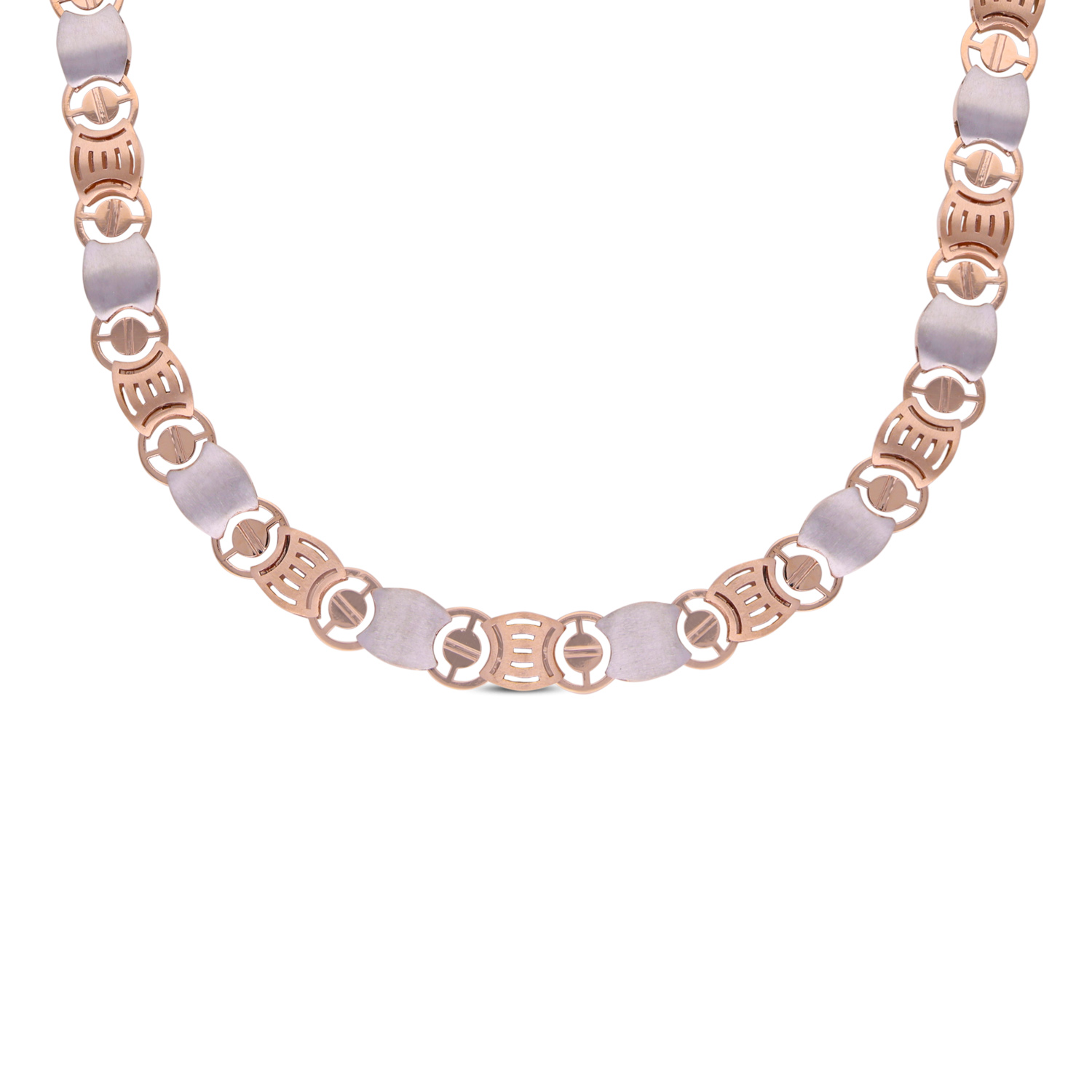 Intricate Two-Tone Fancy Gold Chain