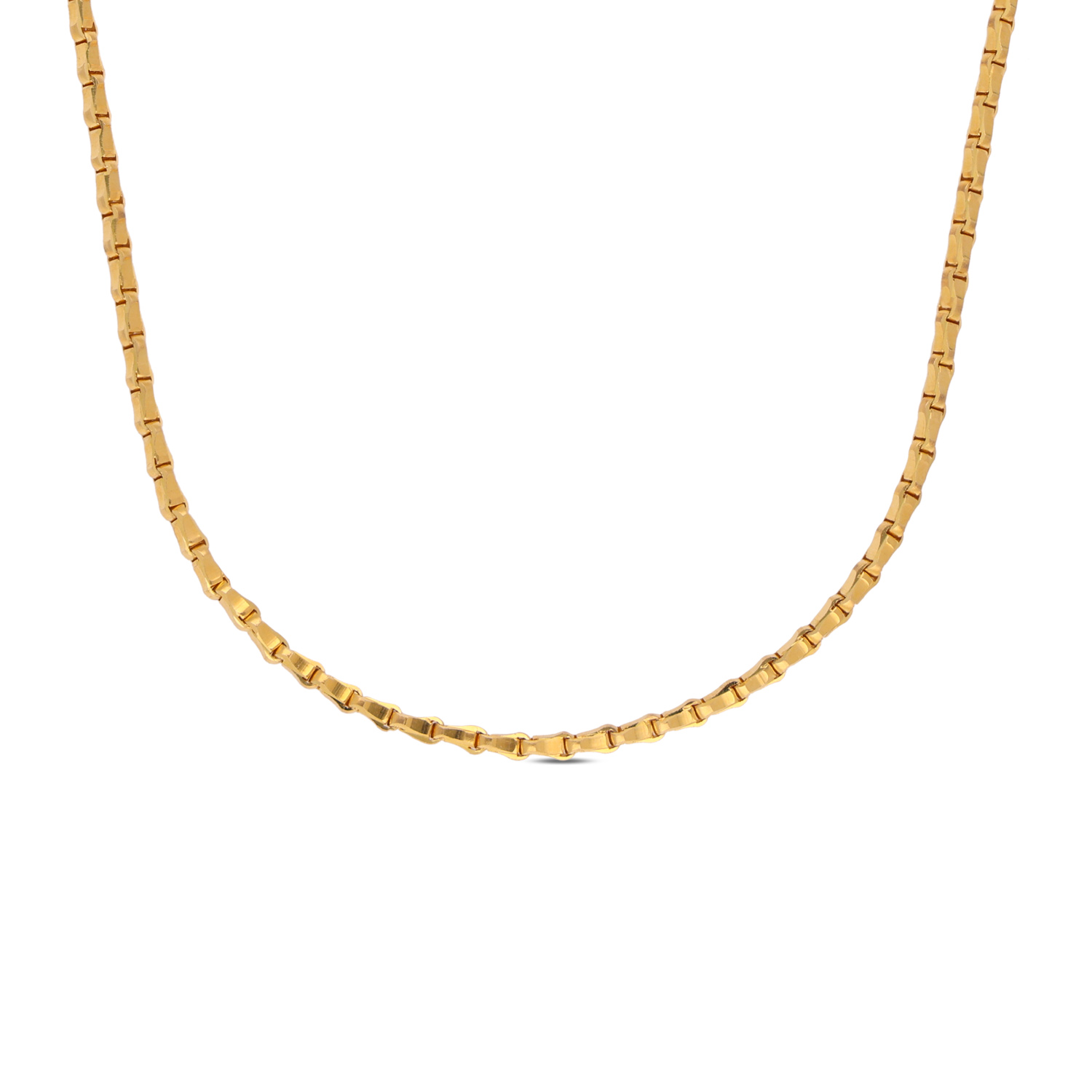 Plain Gold Chain with Bulb Motif Detail